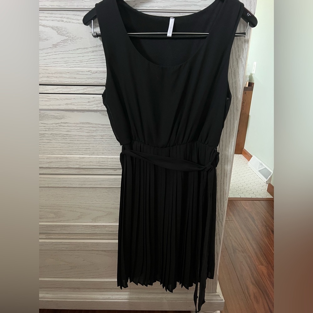 Pinkblush Black Sleeveless Scoop Neck Mini Sundress